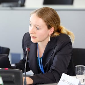 Helena at the UN Framework Convention for Climate Change CoP 23 negotiations in 2017 