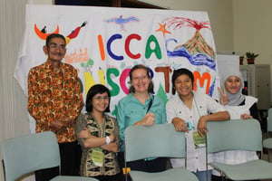 Then Photo- Cristina at the International Convention and Congress Association Symposium in Jakarta in 2010.